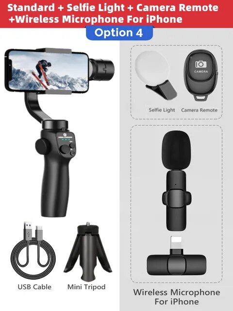 FANGTUOSI F10 NEW 3-Axis Foldable Smartphone Handheld Gimbal Cellphone Video Record Vlog Stabilizer for iPhone 14 Xiaomi Huawei