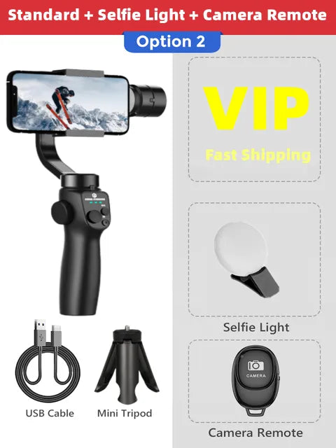 FANGTUOSI F10 NEW 3-Axis Foldable Smartphone Handheld Gimbal Cellphone Video Record Vlog Stabilizer for iPhone 14 Xiaomi Huawei