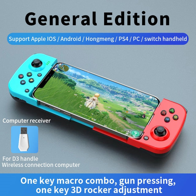 D3/D6/D7 Wireless BT 5.0 Stretchable Game Controller For Phone Android IOS Gamepad Joystick Retractable Gamepad For PS4 Switch