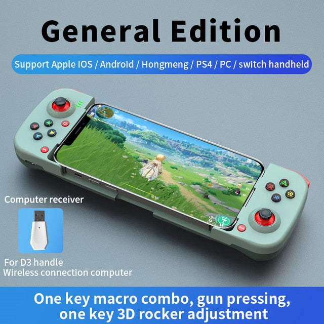 D3/D6/D7 Wireless BT 5.0 Stretchable Game Controller For Phone Android IOS Gamepad Joystick Retractable Gamepad For PS4 Switch
