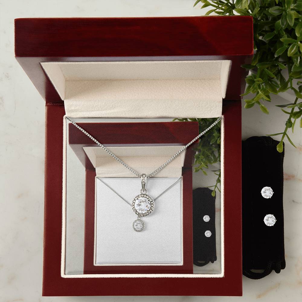 Eternal Hope Necklace and Cubic Zirconia Erring set