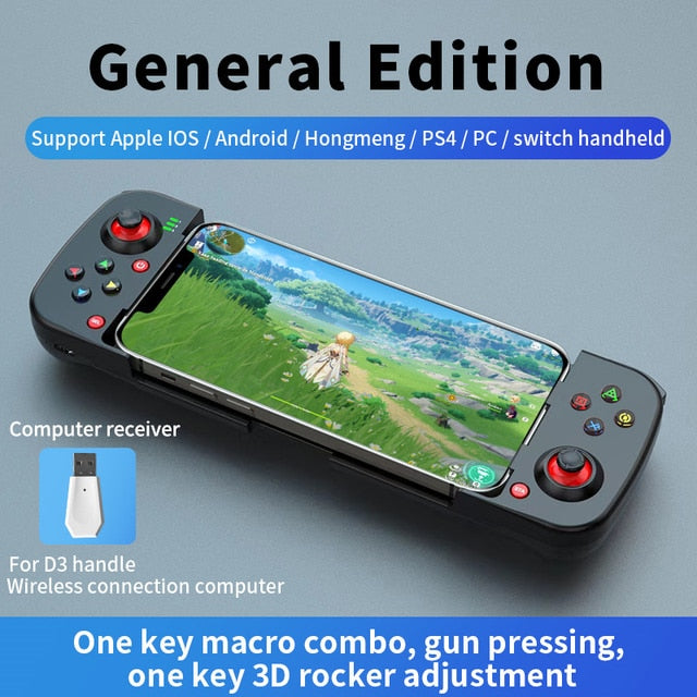 D3/D6/D7 Wireless BT 5.0 Stretchable Game Controller For Phone Android IOS Gamepad Joystick Retractable Gamepad For PS4 Switch