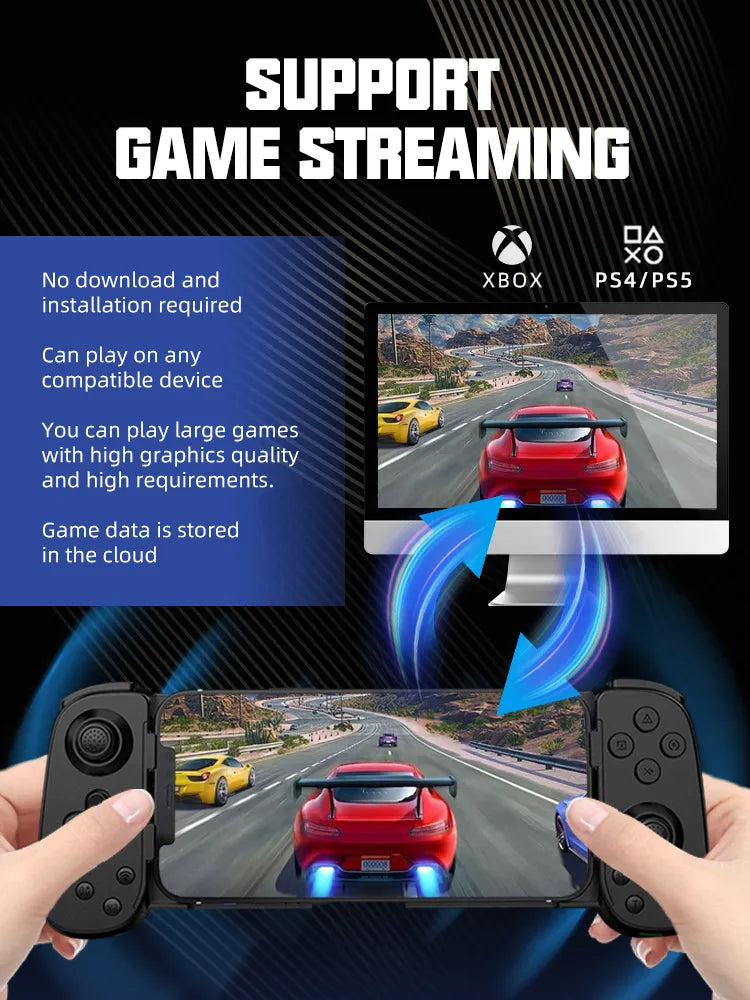 VILCORN Streaming Gaming Controller Support for PS4/Xbox Game Mobile Gamepad With Six Axis Gyroscope for Android/IOS Smartphone