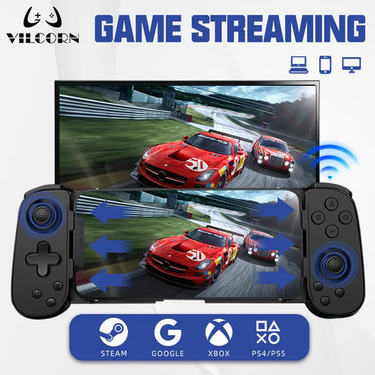 VILCORN Streaming Gaming Controller Support for PS4/Xbox Game Mobile Gamepad With Six Axis Gyroscope for Android/IOS Smartphone