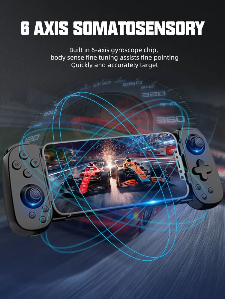 VILCORN Streaming Gaming Controller Support for PS4/Xbox Game Mobile Gamepad With Six Axis Gyroscope for Android/IOS Smartphone